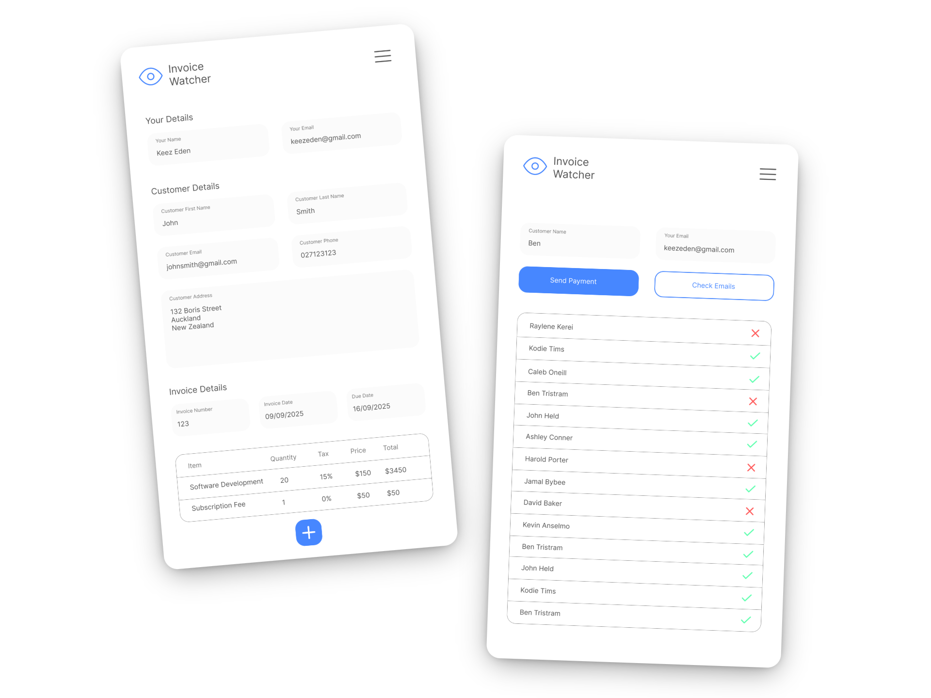 Sendd / Invoice Watcher